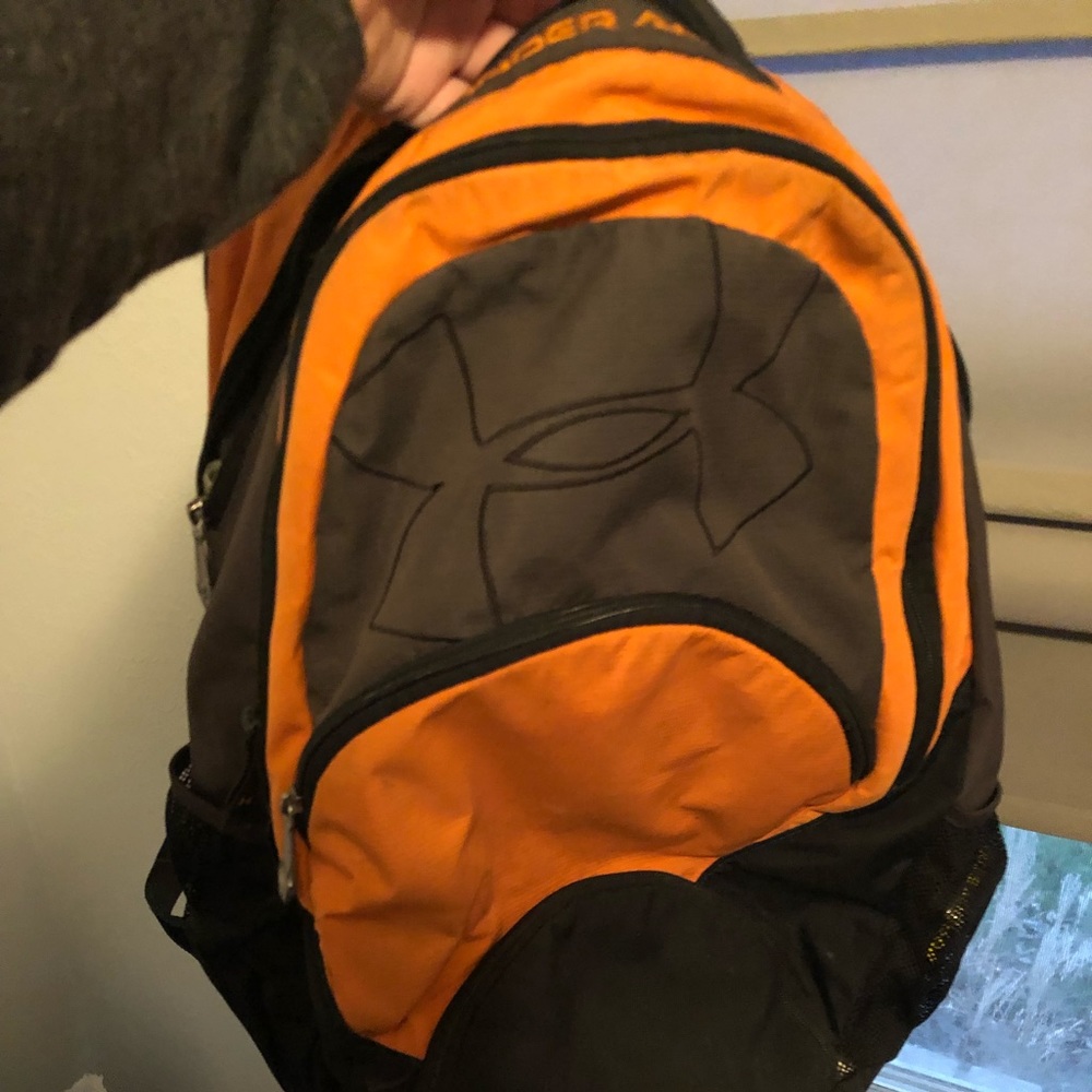 Orange under armour backpack
